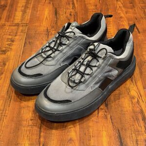 Hybrid Green Label HGL3036 Robin Gray Leather Mesh Sneakers Mens Size 13 - New